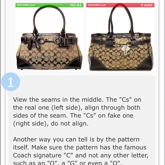 HOW TO SPOT AUTHENTIC COACH - Picture 1 of 5